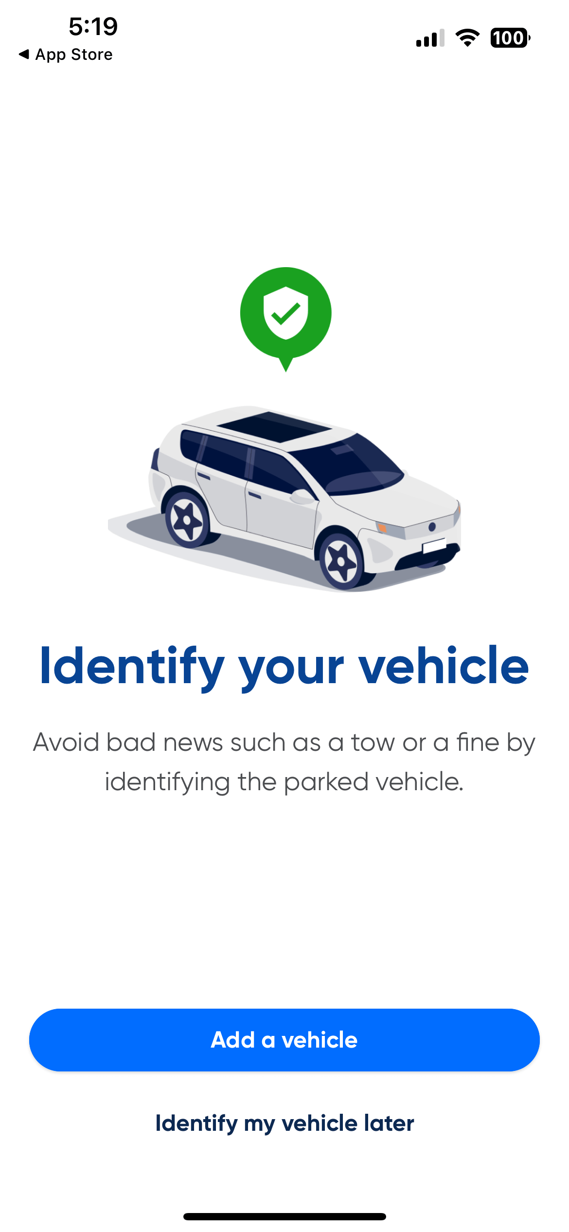 F. Add your vehicle information